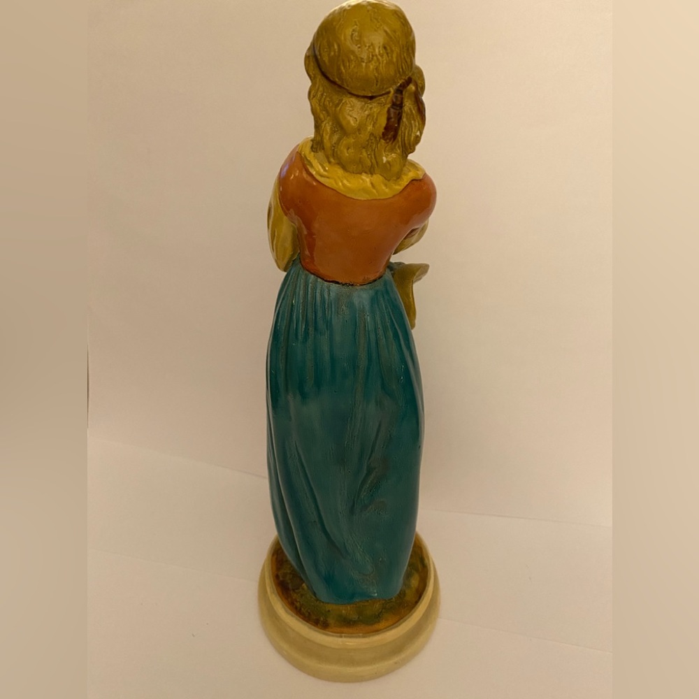 Vintage Borghese Chalkware Pair of Matching Boy & Girl Figurines - Picture 5 of 16